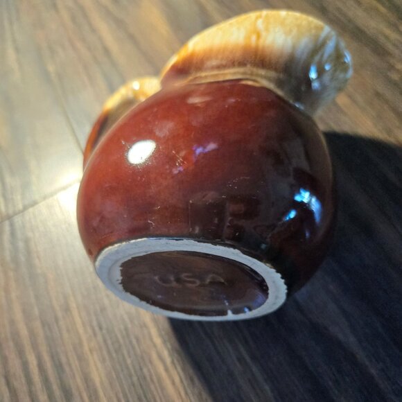 Vintage U.S.A. Pottery Brown Drip Pitcher/Farmhouse/Cottagecore Style - Picture 3 of 5